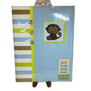 Babys Memory Book By Carters Just One You Polka Dot & Striped Cover With Felt Mo